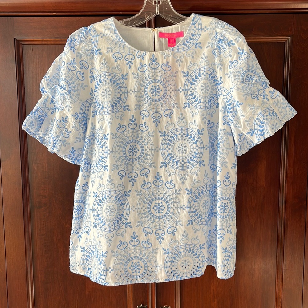 NWT Lilly Pulitzer cotton lace blouse